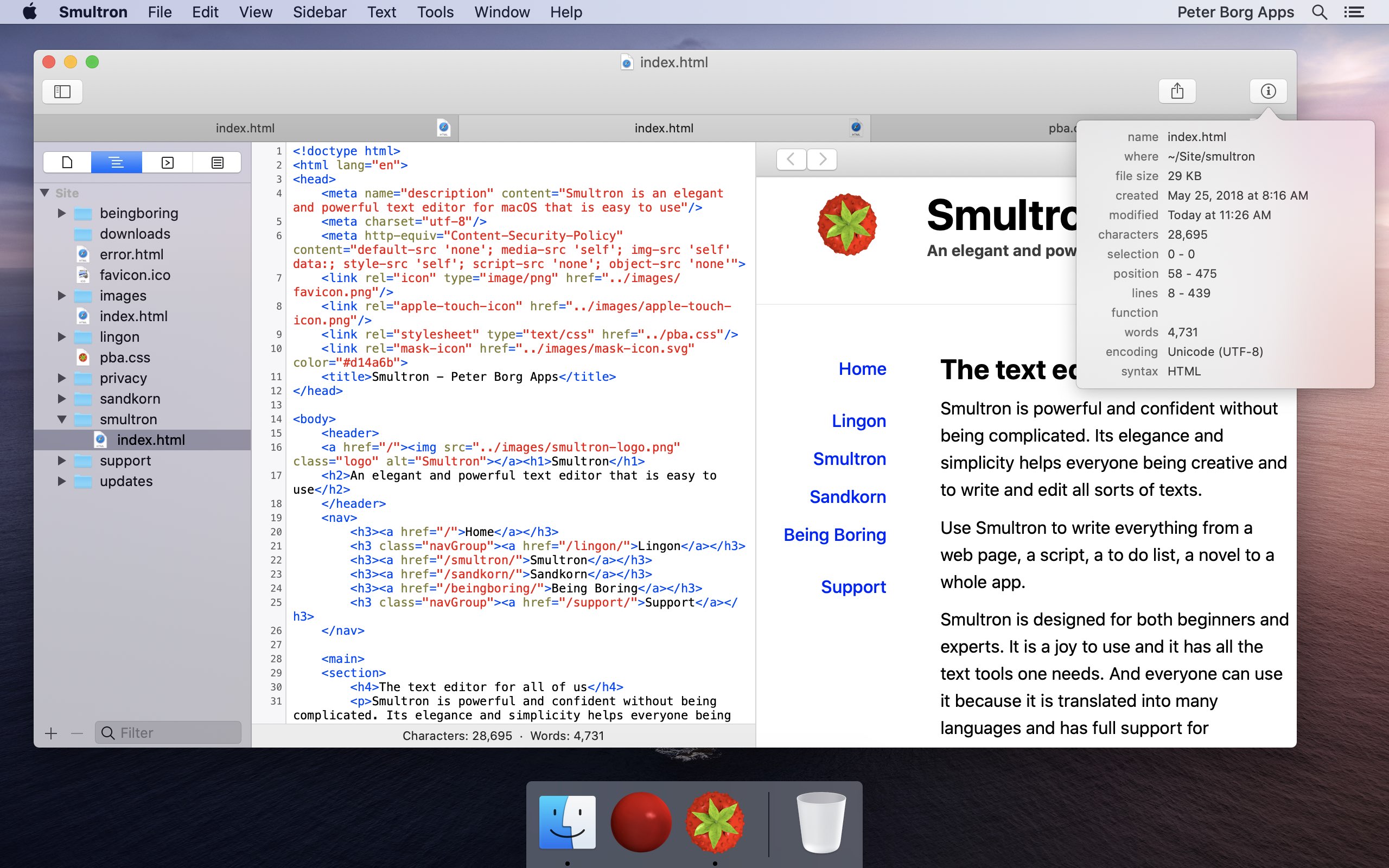 website text editor for mac